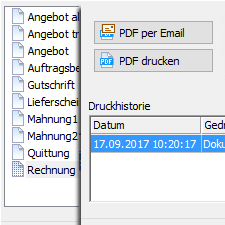 allegro:Faktura PDF Druck
