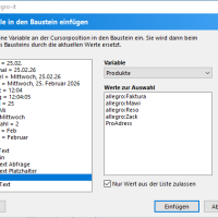 allegro:Zack Variable Textbausteine