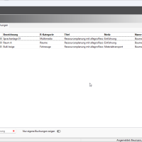 allegro:Reso Buchungsübersicht