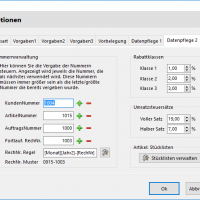 Optionen Nummernkreise
